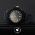 Black silicone watch black-rose gold dial - Size Small 春夏款式 Ice-Watch